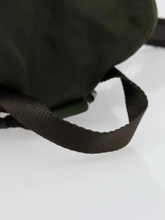 PRADA Backpack Nylon Khaki Dark Brown Auth 75827 main image 14
